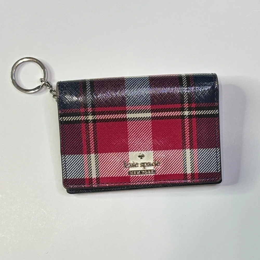 Authentic Kate Spade New York ID Wallet / Card Holder with Key Ring — Pre-Owned